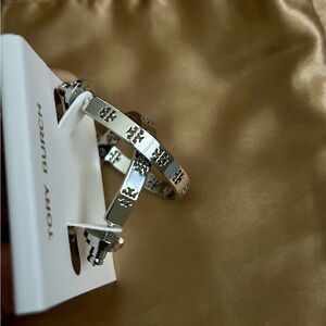Tory Burch Silver Hoop earrings (NEW)